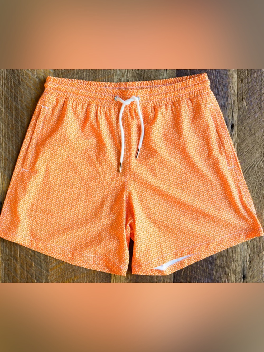 Volunteer Traditions Orange and White Tristar All Star Swim Trunks Men’s Small 🩳